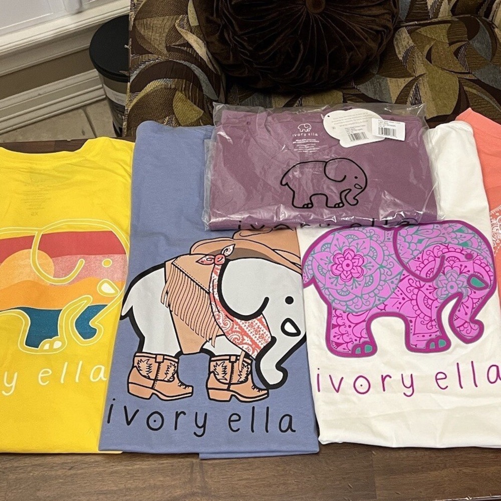 Ivory Ella Crew Neck NWOT T-Shirt Tees Long Sleeve Size Xs Lot